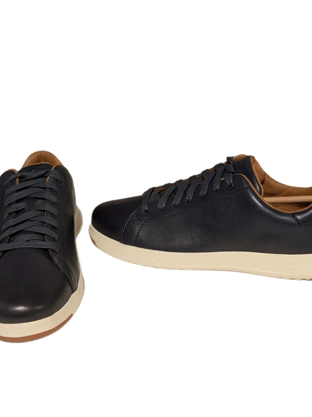 Cole Haan GrandPro Tennis Mens 7 M Blazer Blue Hand Stain Leather Sneaker C22586
